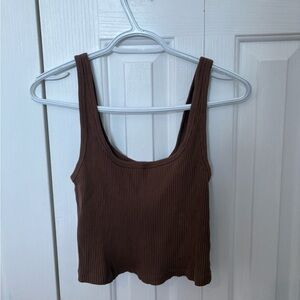 Old Navy Chocolate Ribbed Tank Top